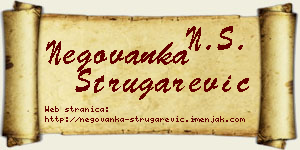 Negovanka Strugarević vizit kartica
